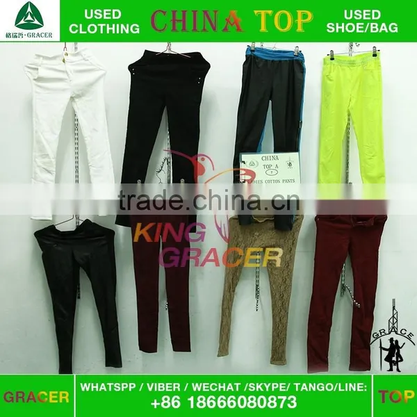 Lady Used Clothes Cream Used Women Summer Pants Hot Sale in Asia photo-2