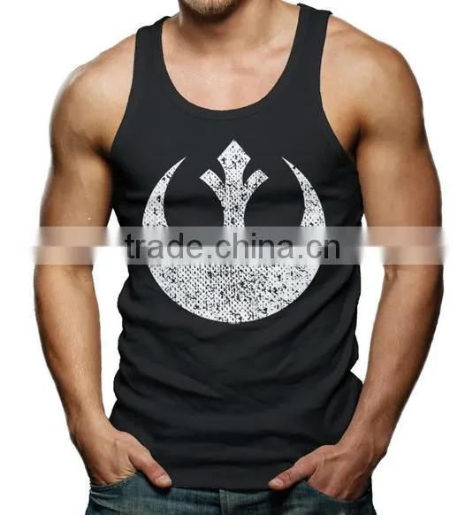 China Printing Cotton Wholesale Mens Custom Gym Stringer Vest photo-2