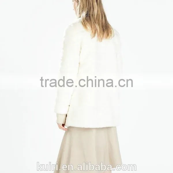 China Garments Factory Winter Fake Fur Coat Woman Lady Rabbit Fur Long Over Coat photo-4