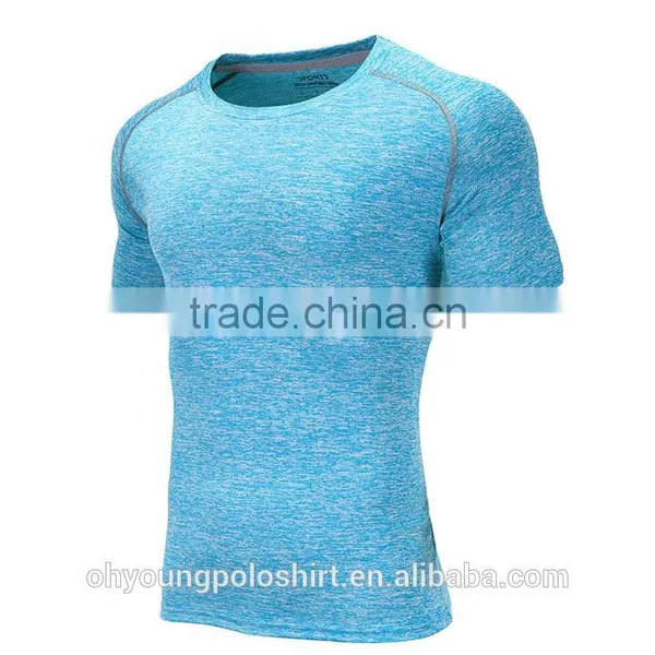 95%polyester 5%spandex Slim Fit Gym Clothing Mens Dri Fit T-shirt Running Tee Shirt Quick Dry Tshirt Onlie Shopping photo-2