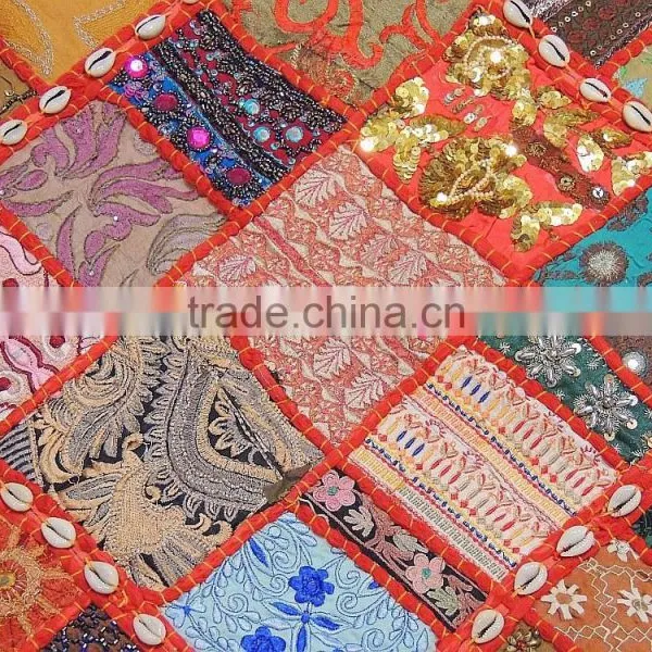 Decorative Indian Floor Cushion Square Big Jaipur Decor Luxurious Large Pillow photo-3