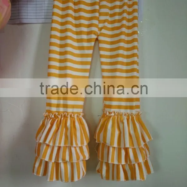 2015 China Boyi Kids Denim Pants Wholesale Girls Triple Ruffle Pants photo-5