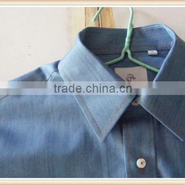 2016 CUSTOM Men Elephant Embroidered Denim Shirts photo-3