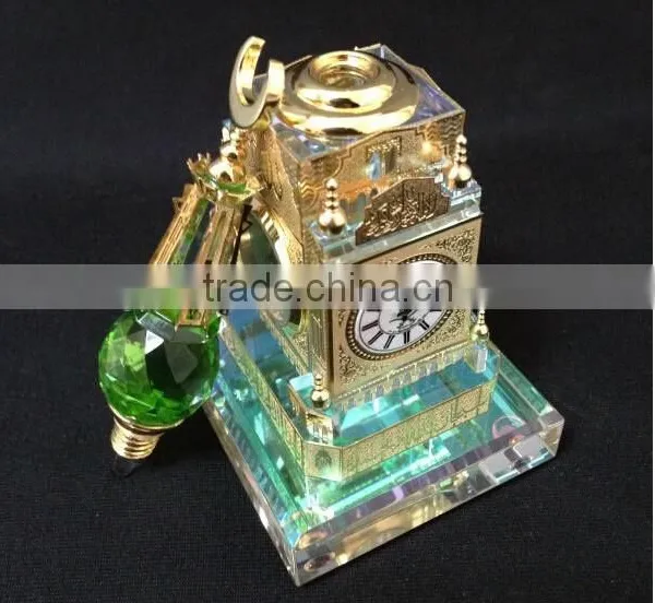 Wholesale Saudi Royal Makkah Clock Tower Crystal Model Manufacture For Makkah Souvenir photo-2