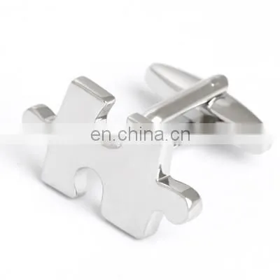 Novelty Silver Jigsaw Shirt Cufflinks photo-5