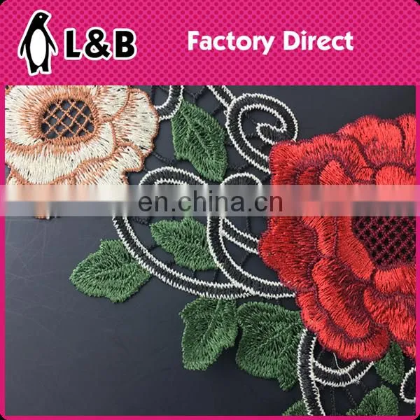 B-022 Colorful Collars Design Simple Embroidery Lace Neck Embroidery Applique photo-5