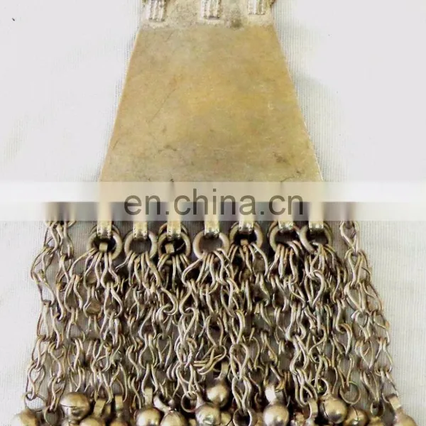 Afghani Silver Plated Necklace-Tribal Handmade Vintage Pendant photo-6