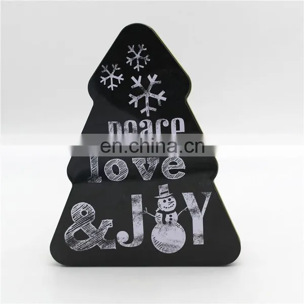 Vintage Festival Design Christmas Tree Shaped Gift Storage Tin Box Whole Sale photo-2