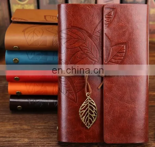 Vintage PU Leather Cover Loose Leaf Blank Journal Notebook Journal Diary Travel String photo-4