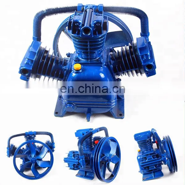 Belt Driven Lubricated Piston High Pressure Air Compressor Pump Head photo-2