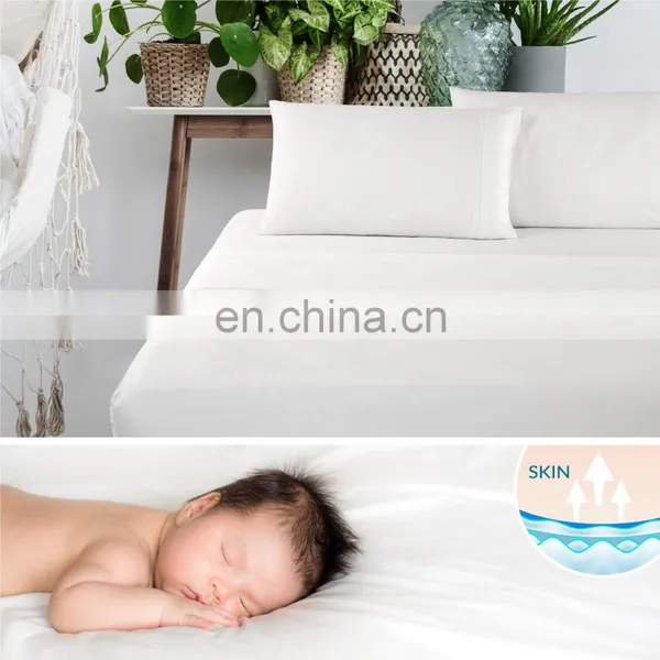 Korean Customized White Twin Size Bedding Blankets 100% Bamboo Bed Sheets Complet For Adults photo-2