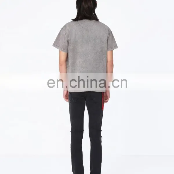 DiZNEW China Manufacturing Custom Printing Washed Old Men's T-shirt photo-6