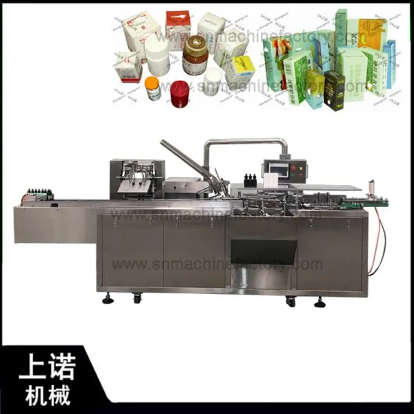 Box wrapping machine for food cartoning machine medicine boxing machine