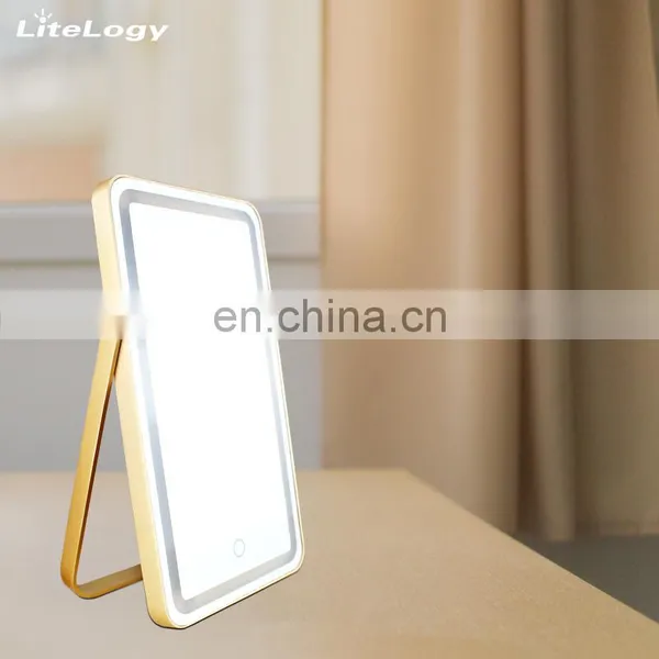 New Design Table Foldable Stand Touch Cosmetic Makeup Led Mirror Lamp photo-2