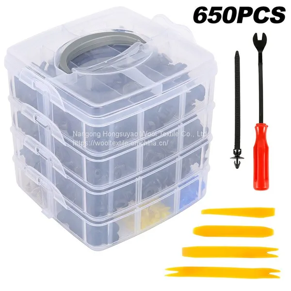 22kinds 650pcs Car Rivet Push Rod Clip Fender Bumper Plastic Fasteners photo-5
