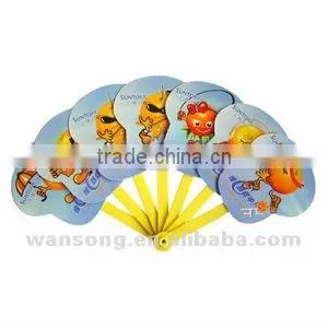 Cute Cartoon Plastic Hand Fan for Kids With Low Price