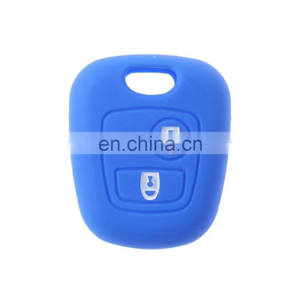 1Pc Silicone Key Case Cover For Peugeot 206 307 207 408 Black Blue Key Case Protector Protection Car Accessories photo-4