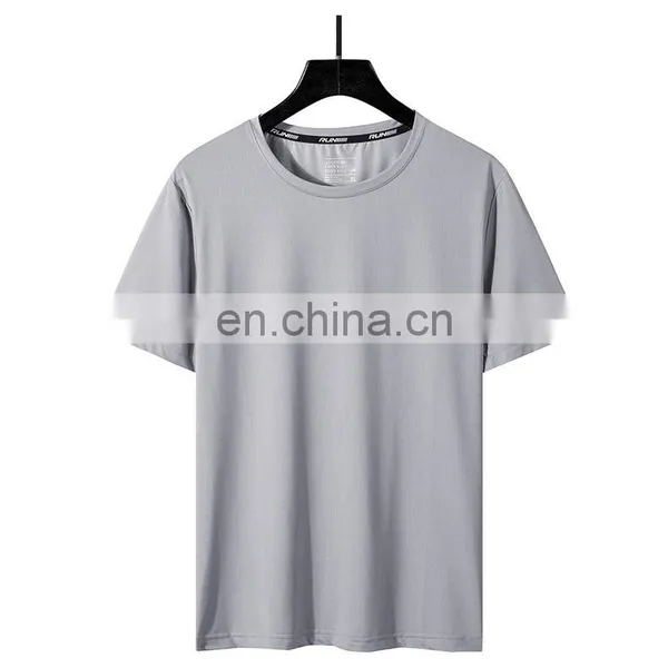 Mens Custom Solid Color Plus Size Casual Quick Dry Dress T Shirt photo-4