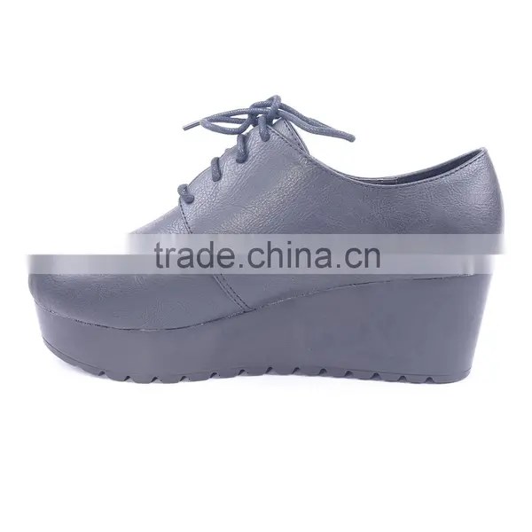 China Wholesale Groundwork Safety Lace up High Platform Ankle Boots for Women photo-4