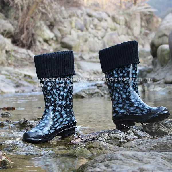 China Woman Rubber Boot, Popular Style Female Rubber Shoes,Colourful Ladies Rubber Boots,Woman Rubber Rain Boot,Outdoors Boots photo-5