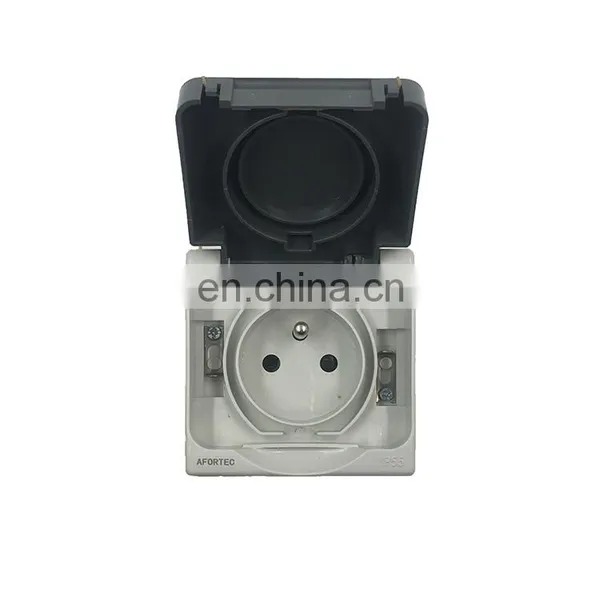 Afortec Hot Selling Black Wall Socket Covers Senior French Standard Socket Household and Hotel Wall Socket photo-3