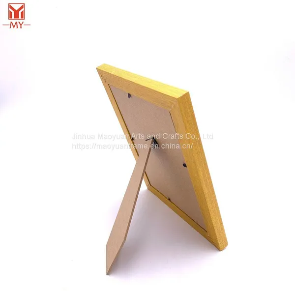 Hot Selling Eco Friendly Simple Stylish Yellow MDF Photo Frame Modern Gift Decor photo-4