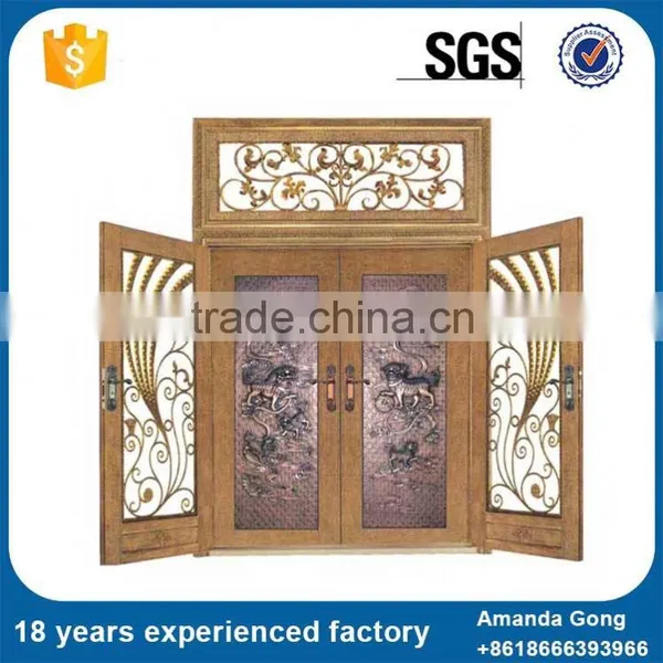 OEM Available Inexpensive Security Forged Iron Entry Doors photo-5