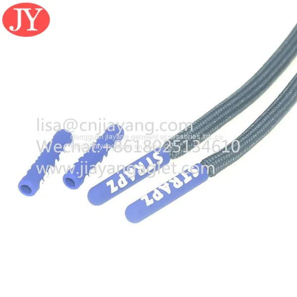Custom Silicone Shoelace Aglet Plastic Lace Aglet Tipping for Hoodies Rubber Cord Ends photo-4
