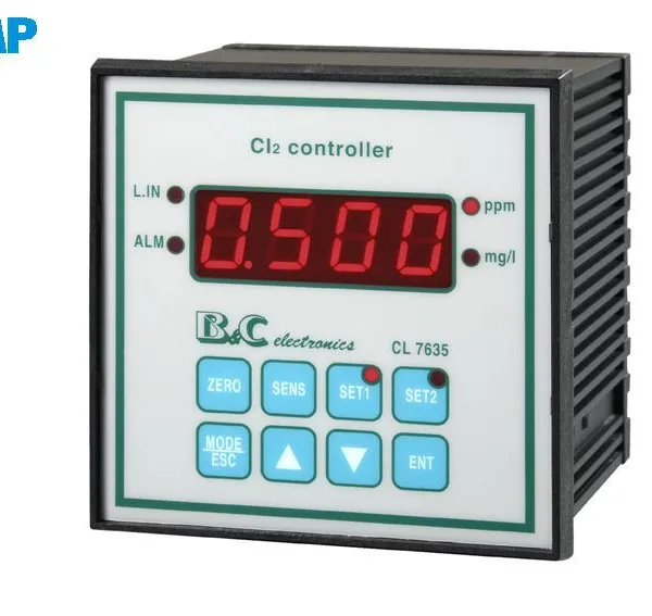 Panel-Mounted CL7635 Controller - High/Low Alarm with Delay for Drinking Water/Swimming Pools
