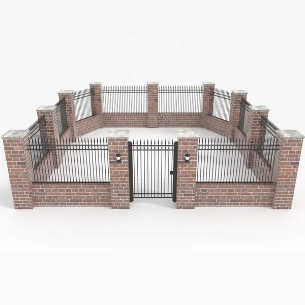 Wholesale 6ftx8ft Garden Black Metal Fences Powder Coated Anti Rust Galvanized Steel Fence Prices photo-6
