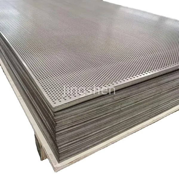 Polished, Perforated 90-degree Circular Mesh Diamond-shaped Curtain Wall Cladding Metal Grille, Including Cutting Service photo-2