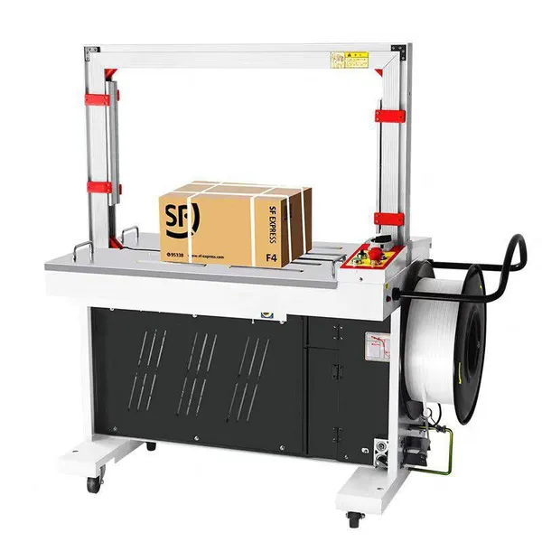 dingfeng fully automatic carton strapping machine, pp strapping machine for bundling, commercial express carton strapping machine, in stock