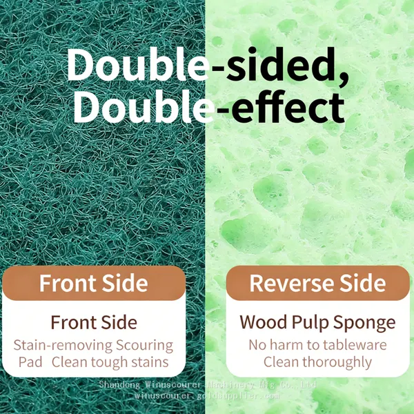 Grease-Fighting Cellulose Dish Sponge Effective on Stubborn Kitchen Mess photo-2