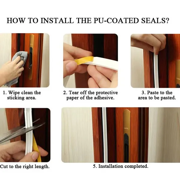 Self-adhesive Window Weather Stripping Door Seal Strip Draft Stoppers for Door Bottom photo-4
