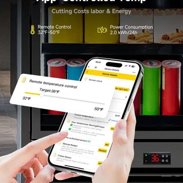 AI Frozen Food Vending Machine 300-600 Pcs 4G/WiFi Remote Monitoring Multiple Payment SDK US Plug HAHA 550F Compressor Cooling photo-4