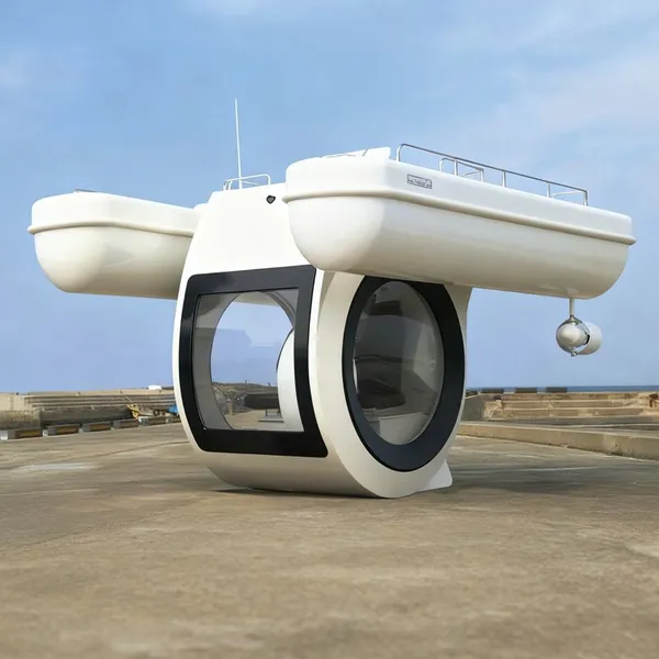 Submarine Manned Submersible, Underwater and Surface Two in One Sightseeing Semi Submersible, Small Sightseeing Semi Submarine photo-3
