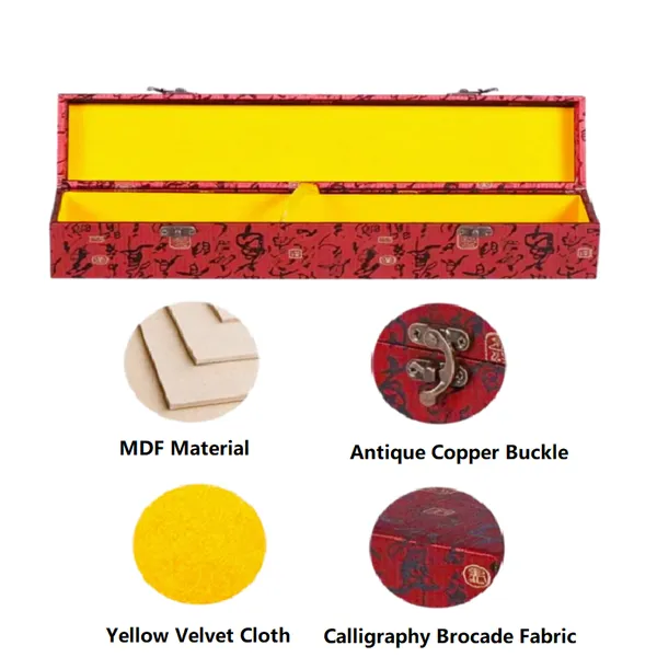 Xuan Paper Hand Scroll for Painting Calligraphy Chinese Cursive Script Calligraphy Song Brocade Box photo-3