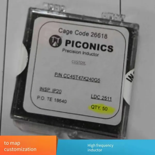 Piconics Surface-mounted Wideband Tapered Inductors With Frequency Over 65ghz, Inductance up to 8uh, Low Insertion Loss Across the Whole Frequency Band and Small Size
