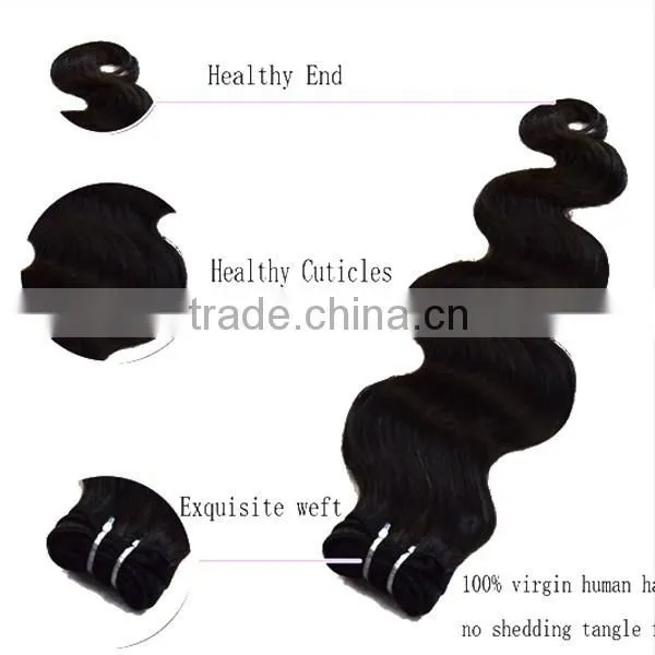 Qingdao Factory Wholesale 7A Brazilian Unprocessed Virgin Hair Weave Body Wave Natural Color Virgin Hair Extension photo-6