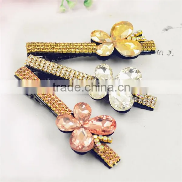 2015 Hot Alligator Hair Clip Hair Rhinestone Barrettes Boutique Bows photo-2