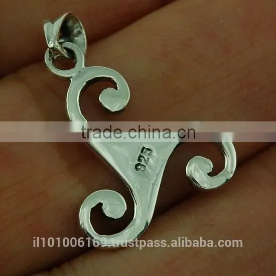 Triskele Triple Spiral Silver Pendant, Pn133 photo-3