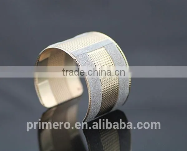 Fashion Cuff Bangles Exaggerated Gold Color With Matte Bracelets New Jewerly photo-4
