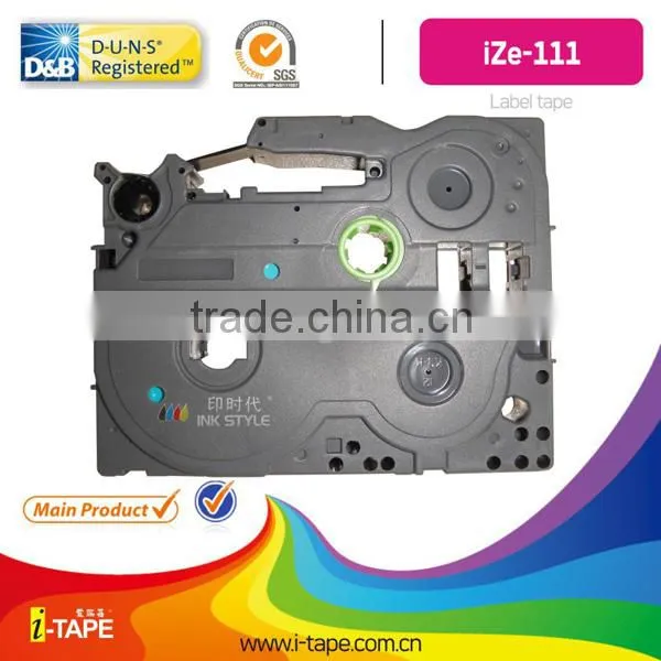 TZe 111 (Length:10M) Black on Clear Tape for Brother P Touch Label Tape Printer