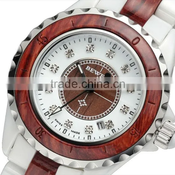 Custom Sapphire Crystal Ceramic Watch,wood and Vogue Ladies Ceramic Watch photo-5