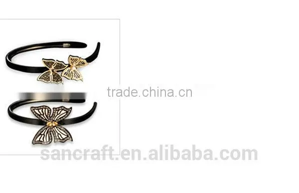 Latest Fashion Jewelry Hair Band Clasp Crystal Black Butterfly Hair Jewelry photo-2