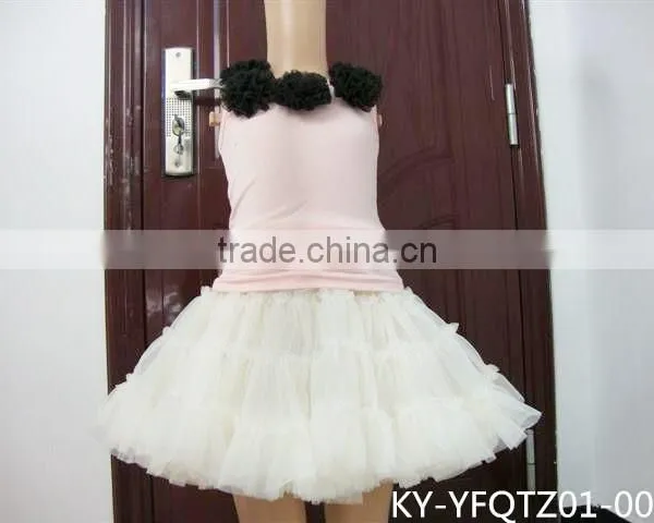 Wholesala Baby Gift Set Tulle Ruffle Puffy Skirt Girls Shirt and Pettiskirt Sets photo-4