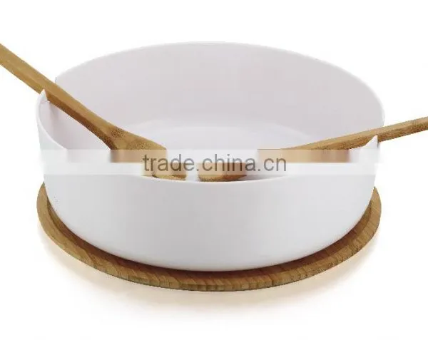 2016 Bamboo Design Food Grade Salad Bowl Factory Direct Sale photo-2