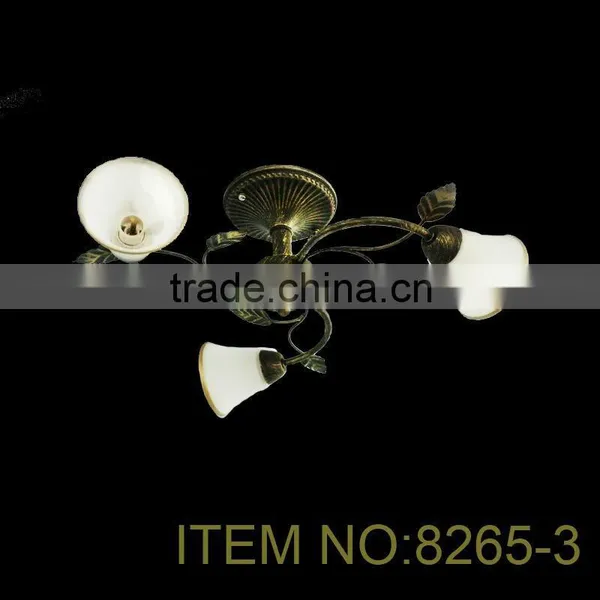 Beige and Yellowish Flower 3 Lampholders Chandelier Pendant photo-2