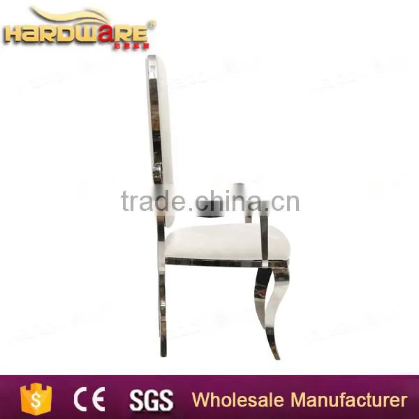 Royal Hotel Metal Chair , Metal Frame Director Chair , White Wedding Chair photo-3