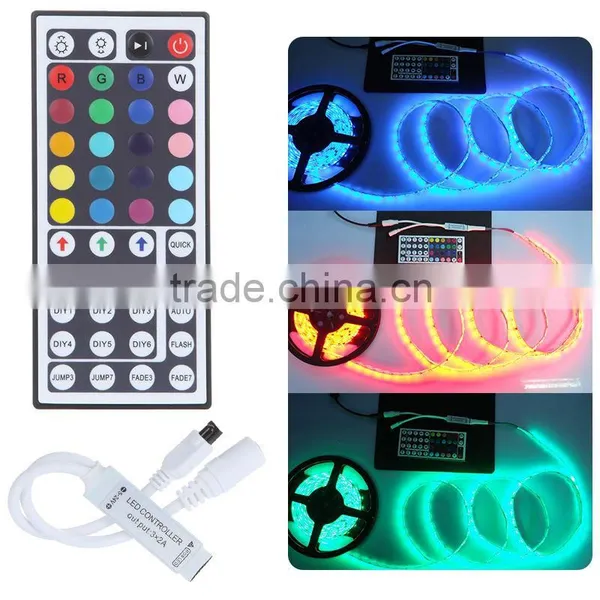 Adjustable lighting brightness Wireless IR Remote Controller DC5V-24V 44Key RGB LED Dimmer Controller for LED Strip 5050 3528